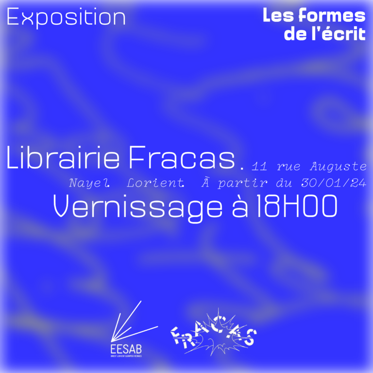 Exposition les formes de l'écrit 2024